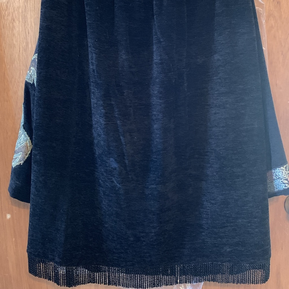 Indigo Moon maxi skirt Fringe Bottom
